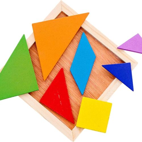 Macvi® Tangram fa kirakó, 8 elem, több színű