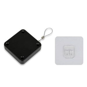 Macvi® automata ajtócsukó egyszerű összeszerelése műanyagból/acélból Fekete 6.3x6.3x1.8 cm