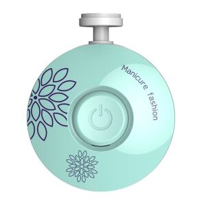 Macvi® elektromos körömakkumulátor készlet gyerekeknek és babáknak, 6 fejű, puha, biztonságos, csendes működés, kompakt, türkizkék színű