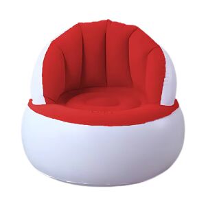 Kényelmes felfújható szék, pumpával, modern design, 85x70 cm-es méretek, ideális beltéri és kültéri használatra, piros színű