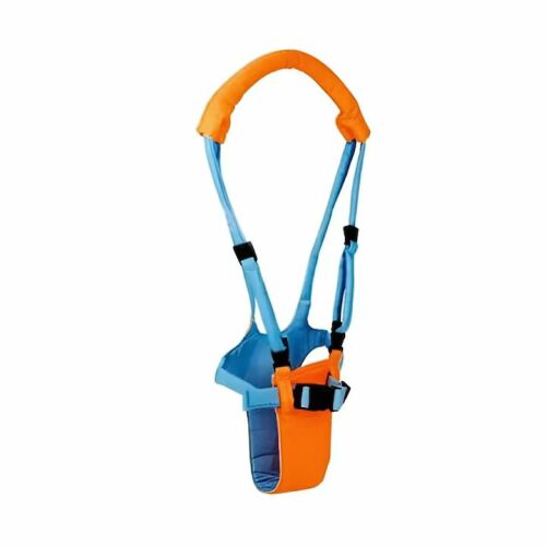 Macvi First Steps járássegítő öv babáknak, narancssárga és kék