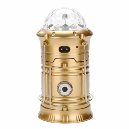 Macvi hordozható arany kempinglámpa diszkógömb tetővel