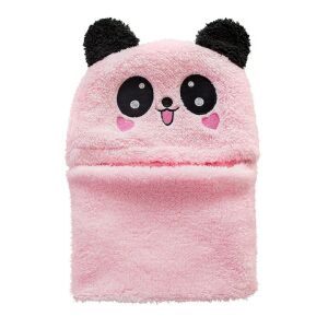 Gyermek Macvi® 2 az 1-ben balaclava, állatvilág témájú, mosolygós pandamacival, 1-5 éves korig, rózsaszínű