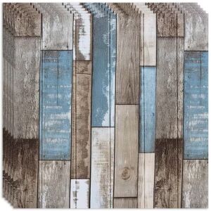 30 darabos készlet Öntapadós 3D tapéta, kívülről puha hab, modern design, bármilyen térbe illeszkedik, vízálló, méret 70x77, Macvi®, mintázat Téglafa többszínű