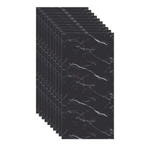 Macvi Márvány Hatású Falpanelek, AD-013, 30x60cm, Fekete Márvány Mintázat - Tapéta