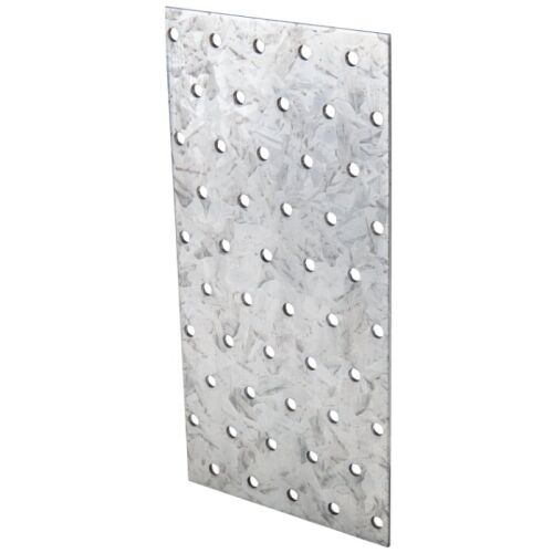 Fém lemez fához való rögzítéshez, lyukakkal, 60x140x2 mm - Összekötő lemez