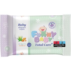Funny baby 72 lapos baba törlőkendő mandulaolajjal és aloe vera kivonattal
