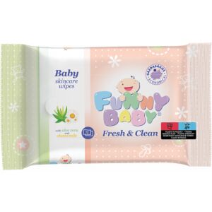 Funny baby Fresh&Clean 72 lapos baba törlőkendő aloe vera és kamilla kivonattal