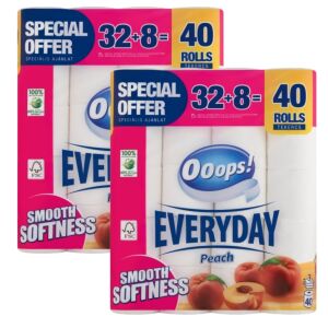 Упс! Ежедневна тоалетна хартия Everyday Peach 3 Ply 2x40 ролки 129647350