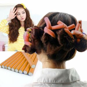 Nő SIKS flexibilis hajcsavarókat használ - Hajcsavaró