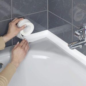 SIKS Fehér Ragasztó Tömítőszalag Felhelyezése a Kád Szélére - SIKS