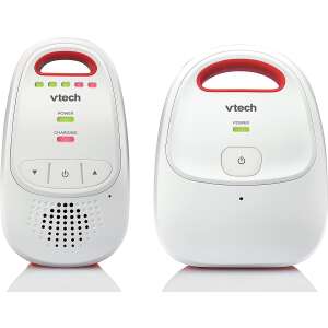 Vtech BM1000 Audio-Babyphone, weiß und rot, Elterneinheit und Baby-Einheit - Babyfone & Atemüberwachungsgeräte und Schutzgitter