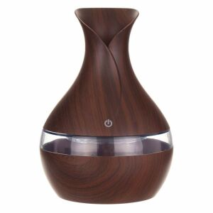 SIKS ultrahangos párásító aromaterápiás diffúzor, 300 ml, sötét fa - Levegőkezelés