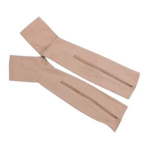 SIKS bézs színű kompressziós zokni cipzárral, S/M méret - Ízületi rögzítő