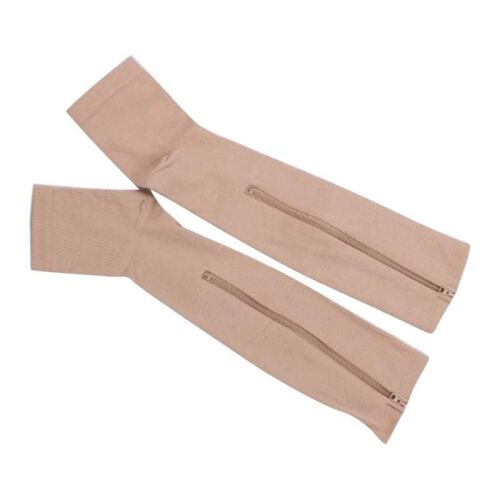 SIKS bézs színű kompressziós zokni cipzárral, S/M méret