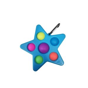 SIKS csillag alakú pop it játék, kék szilikon buborék stresszoldó játék - Logikai játék