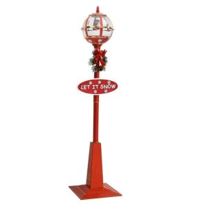 SIKS Karácsonyi dekorációs lámpás Mikulással, műhóval és 'Let It Snow' felirattal - SIKS