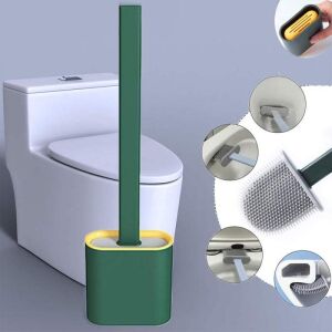 SIKS szilikon WC kefe tartóval és tisztítási példákkal - WC kefe & tartó