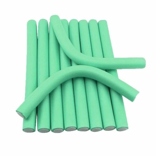 SIKS® 10 db-os hajcsavaró készlet nedves / száraz hajra, rugalmas, türkiz színű