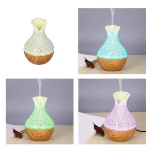 Kollázs a SIKS Aroma Diffúzor Párásítóról különböző LED fény színekkel - Levegőkezelés