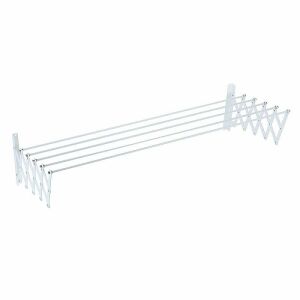 SIKS Kihúzható fali ruhaszárító, 5 rudas, 90 cm, fehér - SIKS