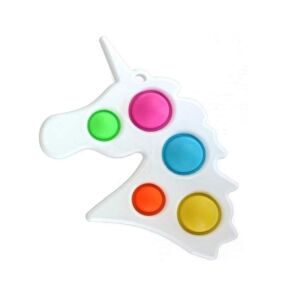 Siks Egyszarvú Szenzoros Játék - Szilikon Buborék Stresszoldó, Fehér - Logikai játék