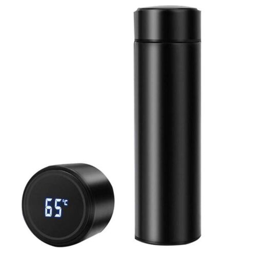 SIKS fekete intelligens termosz hőmérséklet kijelzővel és különálló fedéllel