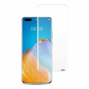 SIKS Digitech Glass képernyővédő fólia Huawei P40 Pro telefonra felhelyezve - SIKS