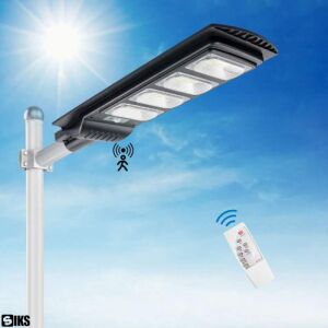 SIKS napelemes utcai lámpa távirányítóval, mozgás- és fényérzékelőkkel - SIKS