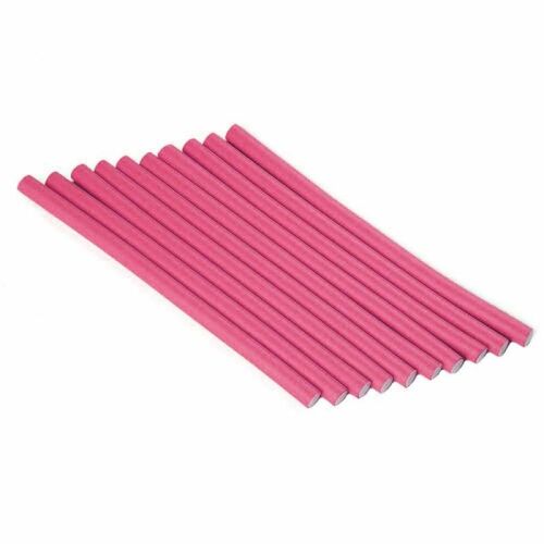 SIKS rugalmas hajcsavarók, rózsaszín, 10 darabos készlet