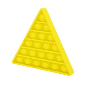 SIKS Pop It Now sárga háromszög alakú stresszoldó játék, ferde nézet - SIKS