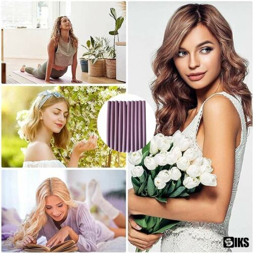 SIKS hajcsavarók kollázs, göndörítés előtte és utána