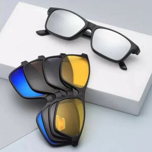 SIKS Mágneses Rögzítésű Napszemüveg Cserélhető Lencsékkel Nappali és Éjszakai Vezetéshez - Férfi napszemüveg