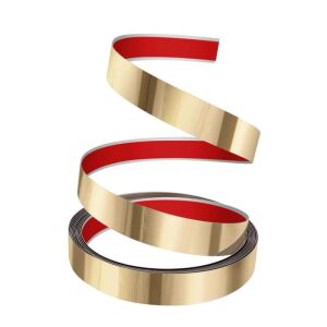 SIKS arany tükörhatású dekorcsík, öntapadós rozsdamentes acél szalag - SIKS