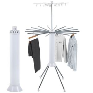 NEXTLY összecsukható ruhaszárító állvány 2 szinten, fehér és szürke színben - Ruhaszárító