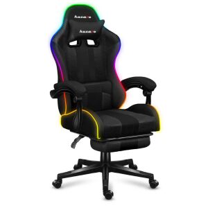 Gamer szék, Pro Force RGB hálós ,lábtartóval ,fekete