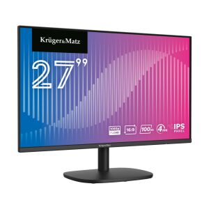 Szögletes nézet a Krüger&Matz 27" Full HD IPS 100Hz Monitorról - LFD monitor
