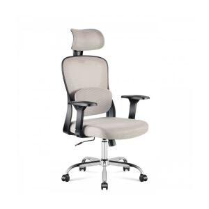 Ergonomikus szürke hálós irodai szék állítható kartámaszokkal és deréktámasszal - Mark Adler