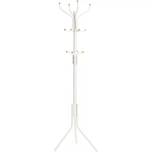 SONGMICS álló fém ruhafogas 12 akasztóval, fehér