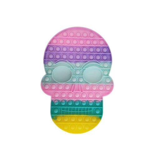 SIKS® pop it stresszoldó játék, koponya alakú, színes, 30 cm 145433465