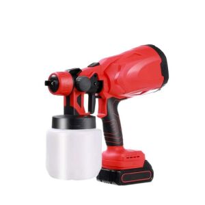 SIKS GunSpray akkumulátoros elektromos festékpisztoly, professzionális festékszóró, 48 V, 800 ml-es tartálykapacitás, tölcsérrel együtt, piros fekete 129669913 - SIKS