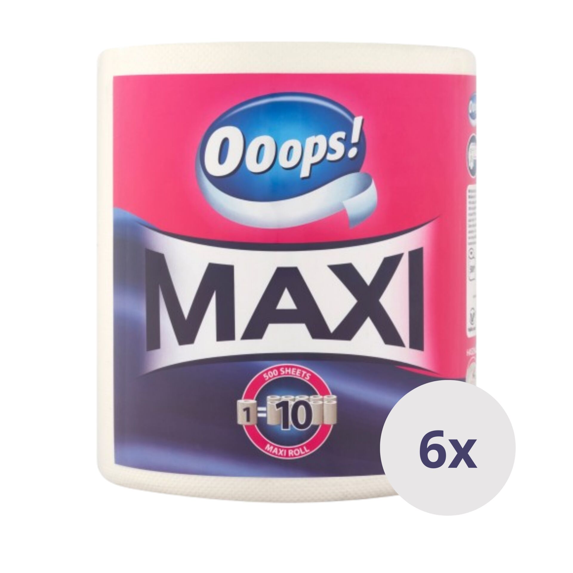 E-shop Ooops! Maxi 2-vrstvové papierové uteráky pre domácnosť 6x1 rolka