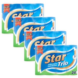 Star Trio 3-слойна тоалетна хартия 4x24 ролки 129670017