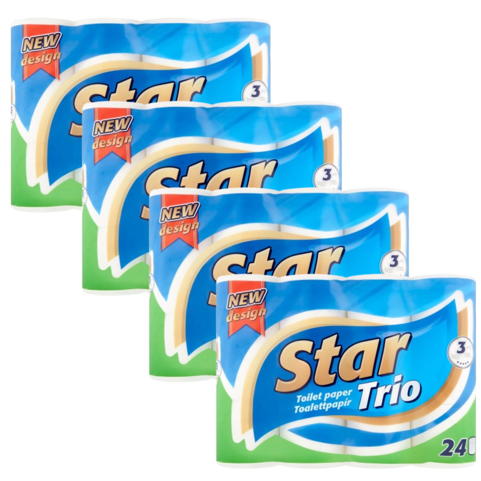 E-shop Star Trio 3-vrstvový toaletný papier 4x24 kotúčov