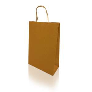Кафява хартиена торбичка с усукани дръжки - Опаковъчен материал