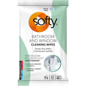 Softy Bathroom&Window fürdőszobai- és üvegfelület nedves törlőkendő 40 lap 129683652 - Softy