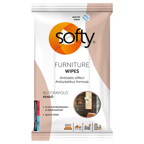 Softy Furniture bútorápoló nedves törlőkendő 40 lap