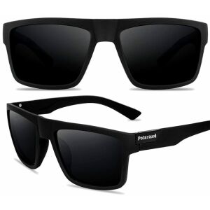 Férfi polarizált napszemüveg UV-400 védelemmel, Olaszországban gyártott, fém zsanérokkal