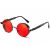 Uniszex Steampunk kerek szemüveg RED Ray Lenon, fekete fém keret, piros lencsék, UV szűrő 400 Cat.2 129689899