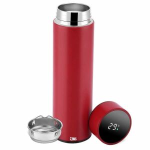 SIKS Piros Okos Termosz Hőmérővel, 500ml - Termosz és italtartó